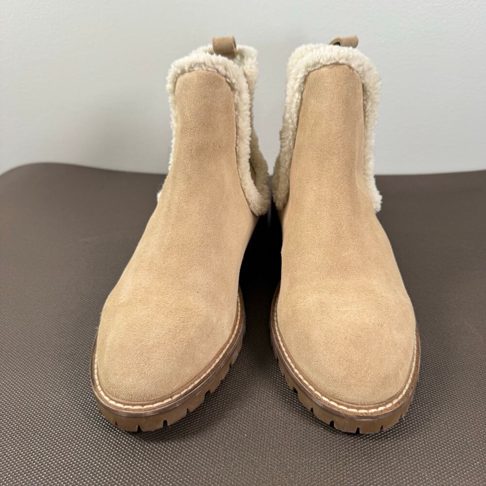 Steve Madden Women's Leopold Textile Fur Leather Pull On Chelsea Boots Size 10M - Picture 3 of 9